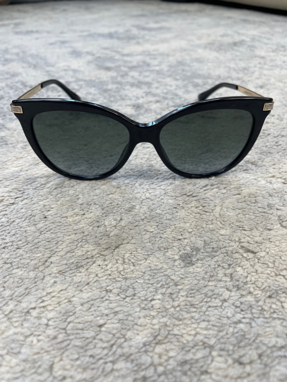 New Jimmy Choo Grey Gradient Cat Eye Ladies Sunglasses Axelle Black - Picture 5 of 16